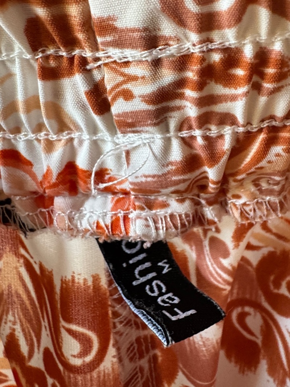 Wide-Leg Bohemian Palazzo Pants in Orange Floral - Picture 8 of 8